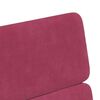 vidaXL Cadeiras de Jantar com Rodas 2 pcs vermelho tinto Veludo