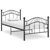 vidaXL Estrutura de cama 100x200 cm metal preto