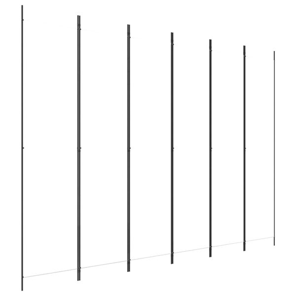 vidaXL Divisória/biombo com 6 painéis 300x220 cm tecido branco