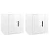 vidaXL M&oacute;veis de TV para parede 2 pcs 40x34,5x40 cm branco brilhante