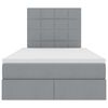 vidaXL Cama com arruma&ccedil;&atilde;o e colch&atilde;o Cinzento-claro 120 x 190 cm tecido