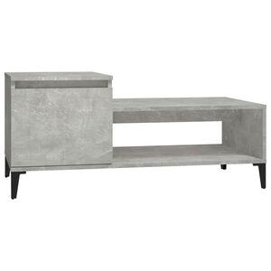 vidaXL Mesa de centro 100x50x45 cm derivados madeira cinzento cimento