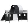 vidaXL Cama loft para crian&ccedil;as Preto 99,5 x 200 cm Metal