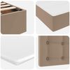 vidaXL Cama com arruma&ccedil;&atilde;o e colch&atilde;o Cappuccino 140 x 190 cm