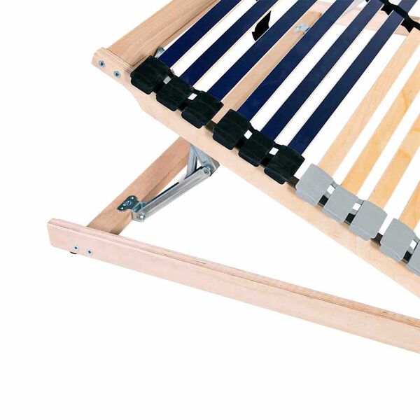 vidaXL Base de ripas Castanho 100 x 190 cm Madeira de faia sólida