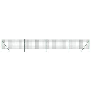 vidaXL Cerca de malha de arame 1x10 m a&ccedil;o galvanizado verde