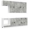 vidaXL Unidade de Cozinha PORTO 8 pcs Cinzento Cimento