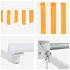vidaXL Toldo retr&aacute;til manual com LEDs Laranja e Branco 3,5 x 2,5 m