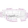 vidaXL 6 pcs conj. sof&aacute;s jardim c/ almofad&otilde;es madeira abeto-de-douglas