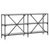 vidaXL Mesa consola 160x30x75 cm derivados madeira/ferro cinza sonoma