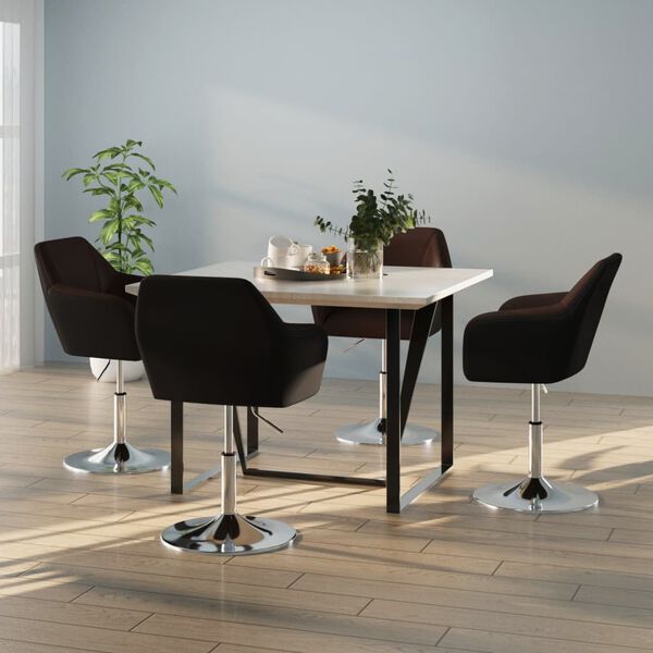vidaXL Cadeiras de jantar 4 pcs couro artificial castanho