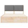 vidaXL Estrutura de Cama com Cabeceira Estofada Cinzento-claro