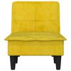 vidaXL Chaise longue veludo amarelo