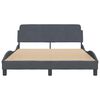vidaXL Estrutura de cama Dover 120x200 cm veludo cinzento-escuro