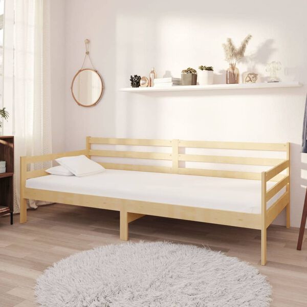 vidaXL Sof&aacute;-cama pinho maci&ccedil;o 90x200 cm