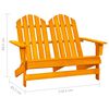 vidaXL Cadeira de jardim Adirondack 2 lugares abeto maci&ccedil;o laranja