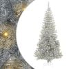 vidaXL &Aacute;rvore de Natal com luzes LED Prateado 180 cm PET e a&ccedil;o
