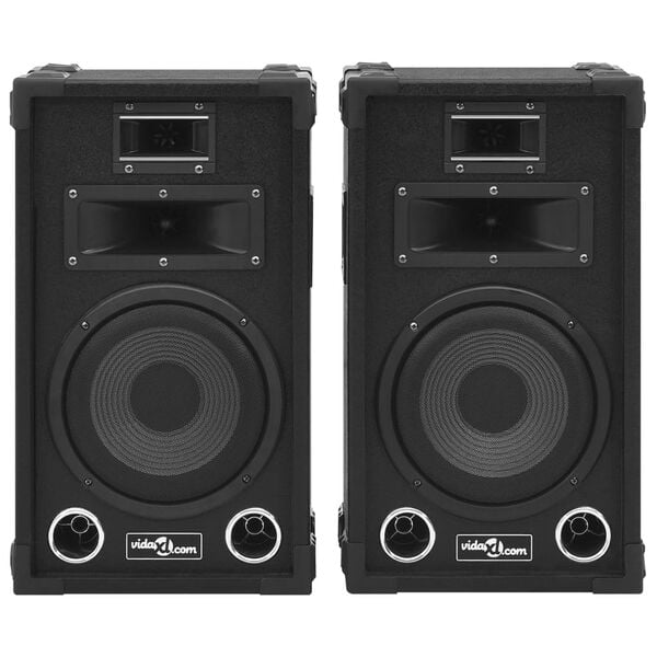 vidaXL Colunas de palco Hifi profissionais passivas 2 pcs 800 W preto