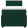 vidaXL Cama com molas/colch&atilde;o 100x200 cm veludo verde-escuro