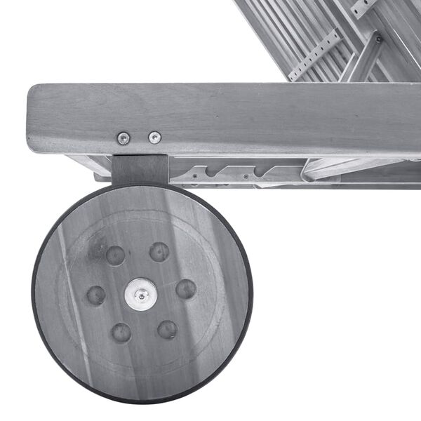 vidaXL Espregui&ccedil;adeira jardim c/ almofad&atilde;o 2 pessoas ac&aacute;cia cinzento