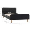 vidaXL Estrutura de cama 90x200 cm serapilheira cinzento-escuro