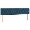 vidaXL Cama box spring c/ colch&atilde;o/LED 180x200 cm veludo azul-escuro