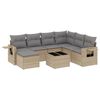 vidaXL 8 pcs conjunto de sof&aacute;s p/ jardim com almofad&otilde;es vime PE bege