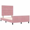 vidaXL Cama Box com cabeceira Rosa 120 x 190 cm Veludo
