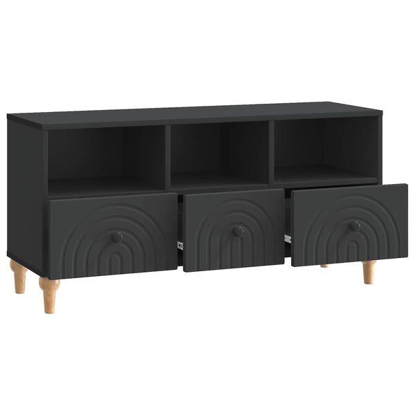 vidaXL Gabinete para TV Preto 102 x 34,5 x 50 cm Madeira engenheirada