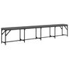 vidaXL Banco de jantar 248x32x45 cm a&ccedil;o e tecido cinzento-escuro