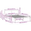 vidaXL Estrutura da Cama com cabeceira Natural 140 x 200 cm