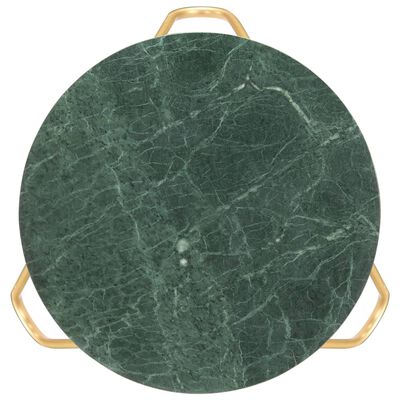 vidaXL Mesa centro 65x65x42cm pedra genuína textura mármore verde