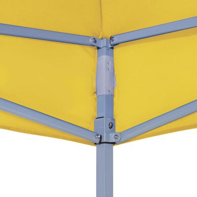 vidaXL Teto para tenda de festas 3x3 m 270 g/m² amarelo