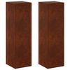 vidaXL Suporte para Plantas 2 pcs Ferro Enferrujado 30 x 30 x 100 cm