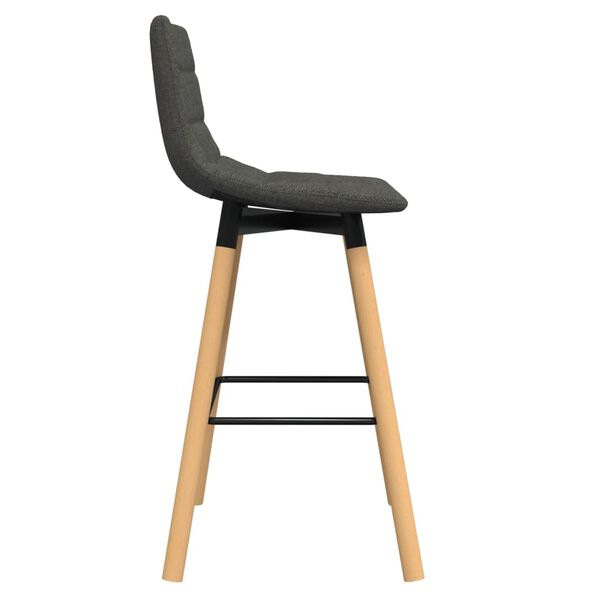 vidaXL Banco de bar tecido cinzento-claro