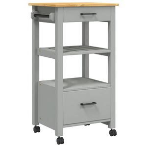 vidaXL Carrinho de cozinha MONZA 48x40x88,5 cm madeira de pinho maci&ccedil;a