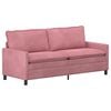 vidaXL Sof&aacute; Rosa 196 x 81 x 87,5 cm Veludo