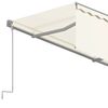 vidaXL Toldo retr&aacute;til autom&aacute;tico com estore 4x3 m cor creme