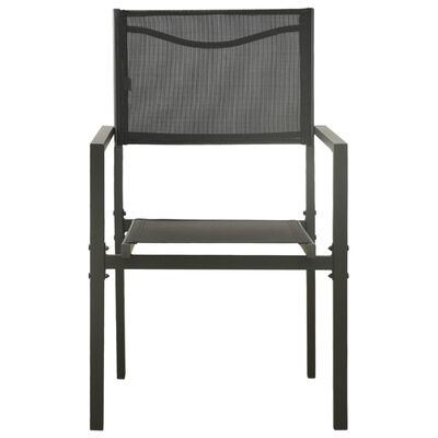 vidaXL Cadeiras de jardim 2 pcs textilene e aço preto/antracite