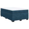 vidaXL Cama boxspring com colch&atilde;o 120x200 cm veludo azul-escuro