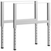 vidaXL Estruturas bancada ajust&aacute;veis 2 pcs 85x(69-95,5) cm metal cinza