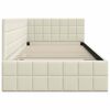 vidaXL Estrutura de Cama de Canto Creme 90 cm x 190 cm Veludo