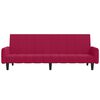 vidaXL Sof&aacute;-cama de 2 lugares veludo vermelho tinto