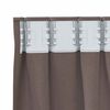 vidaXL Cortinas Blackout com Argolas 2 pcs Marrom Escuro 175 x 140 cm