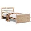 vidaXL Estrutura de cama com cabeceira 90x190 cm pinho maci&ccedil;o