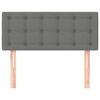 vidaXL Cabeceira de cama tecido 80x5x78/88 cm cinzento-escuro