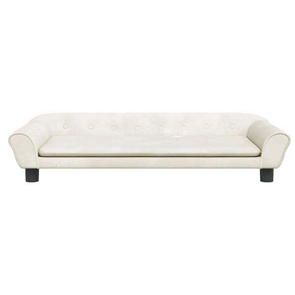vidaXL Cama para c&atilde;es 100x50x21 cm veludo cor creme