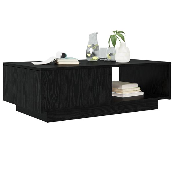 vidaXL Mesa de centro com gaveta Carvalho Preto 95 x 55 x 31 cm