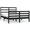vidaXL Estrutura de cama 140x190 cm madeira de pinho maci&ccedil;a preto