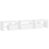 vidaXL Móvel de TV com luzes LED 200x36,5x40 cm branco